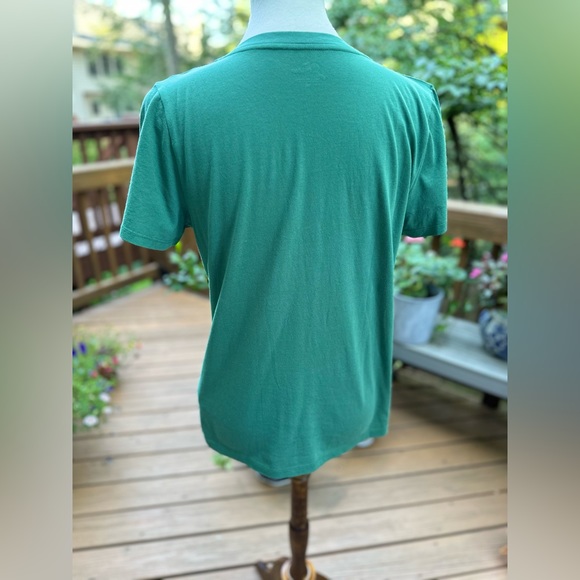 NWT J. Crew Medium Supima Cotton Lightweight V-Neck Short Sleeve Shirt Green - Picture 5 of 5